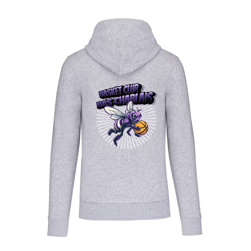 Hoodie gris oxford Bee dos