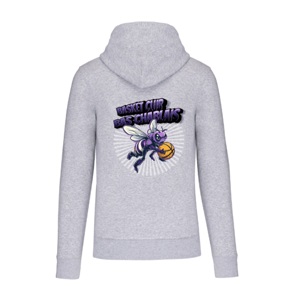 Hoodie gris oxford Bee dos