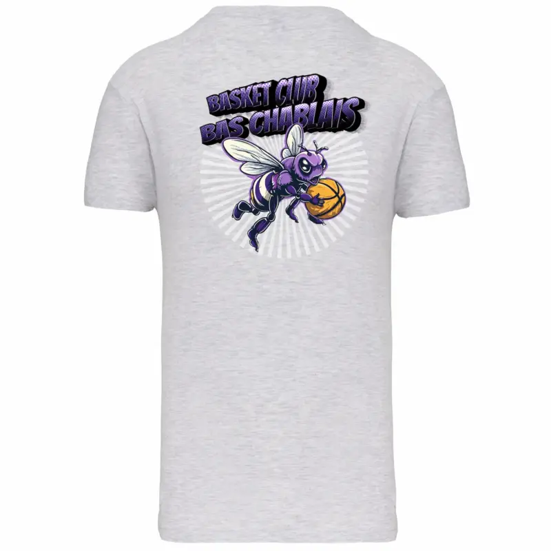 T-shirt gris Bee dos T-shirt gris Bee dos