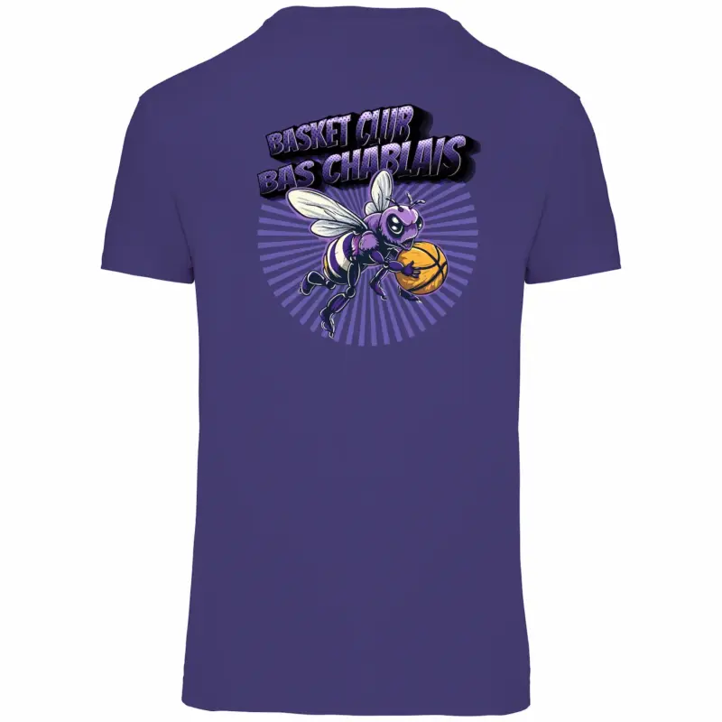 T-shirt violet bee dos