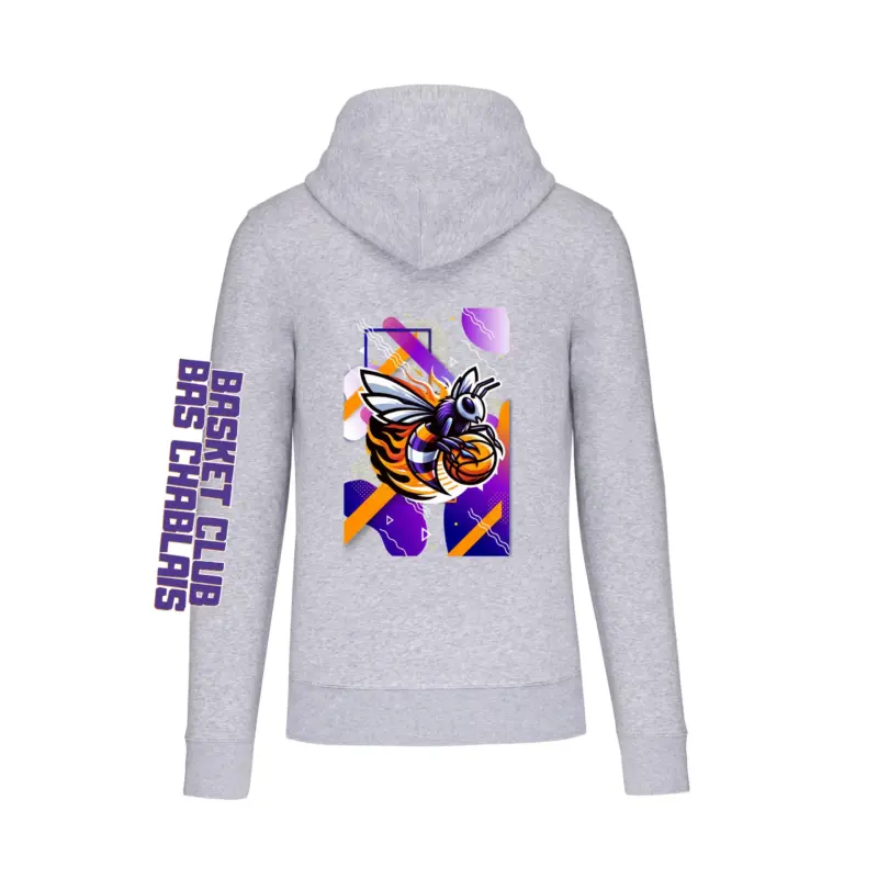 Hoodie gris big arrière Hoodie gris big arrière