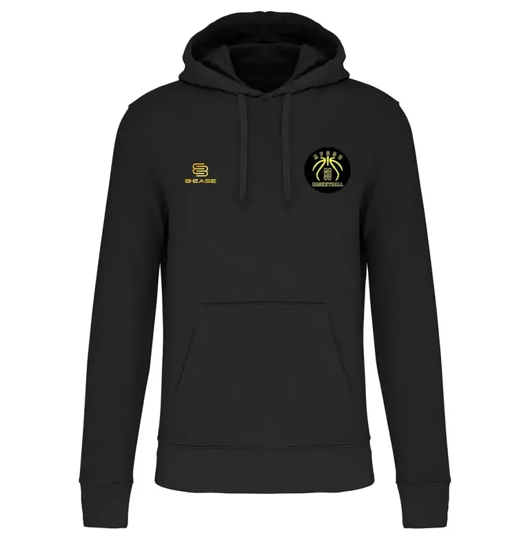 Hoodie noir avant Spartiates Hoodie noir avant Spartiates