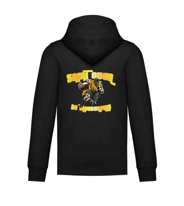 Hoodie zippé arrière noir Spartiates