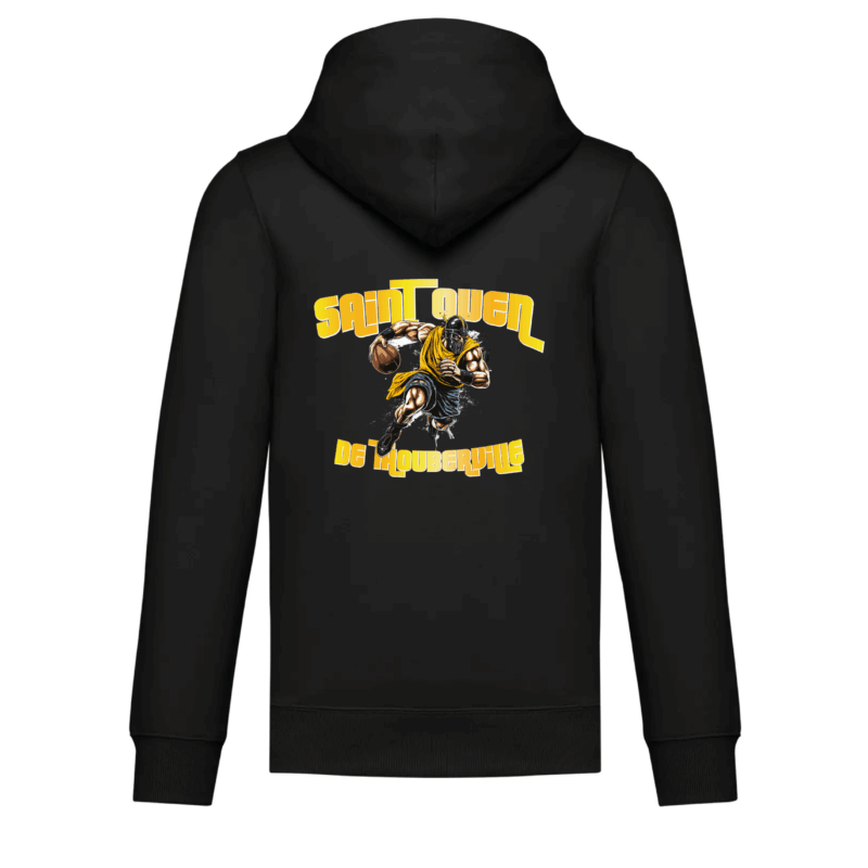 Hoodie zippé arrière noir Spartiates Hoodie zippé arrière noir Spartiates