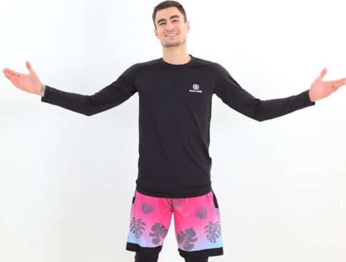 T-shirt compression à manches longues basketball - Good Game - Noir ou Blanc