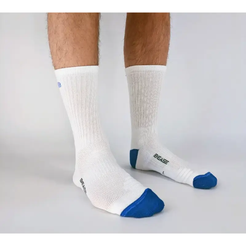 chaussette basketball uptime blanc bleu