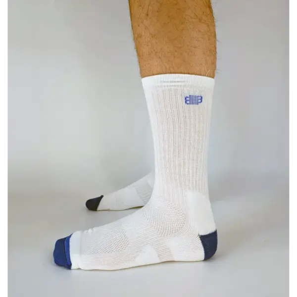 chaussette basketball uptime blanc bleu