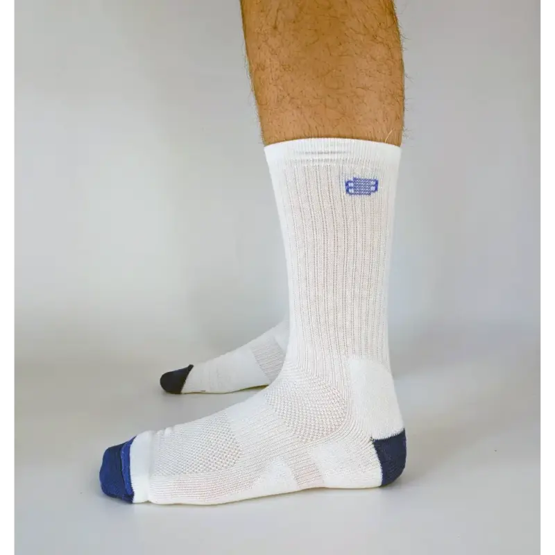 chaussette basketball uptime blanc bleu