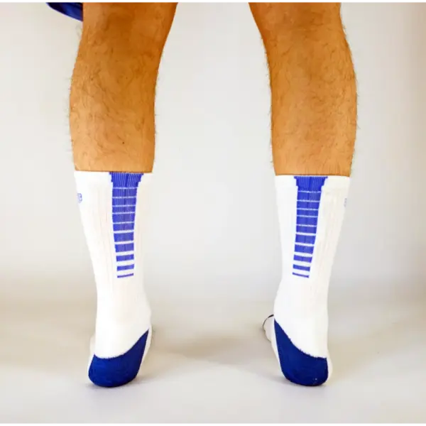 chaussette basketball uptime blanc bleu