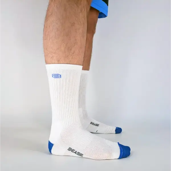 chaussette basketball uptime blanc bleu