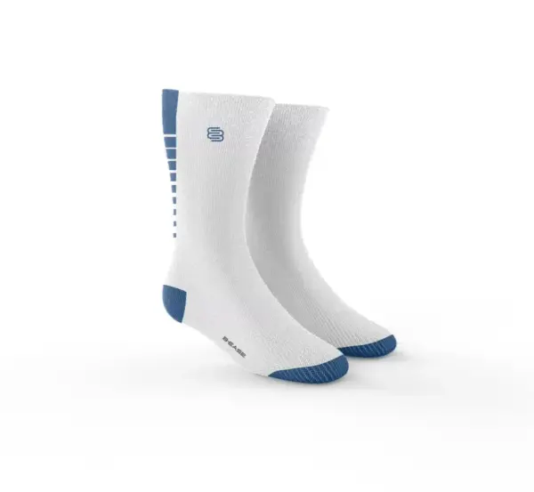 chaussettes Up time blanc-bleu