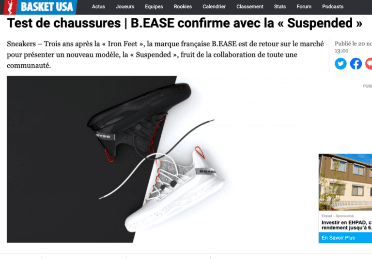 Le site BASKETUSA teste et donne son verdict sur la chaussure de basket SUSPENDED.