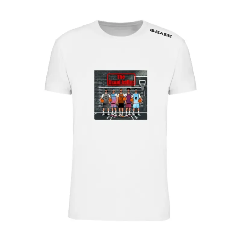T-shirt-usual-ballers-blanc