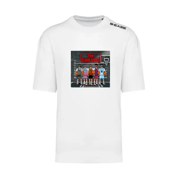 T-shirt-usual-ballers-oversize-blanc