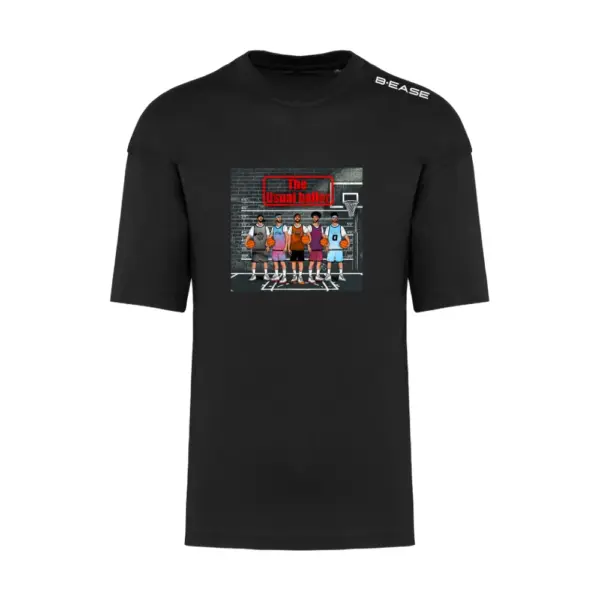 T-shirt-usual-ballers-oversize-noir