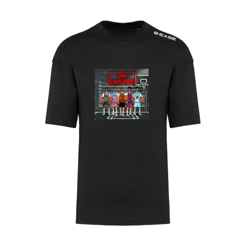 T-shirt-usual-ballers-oversize-noir