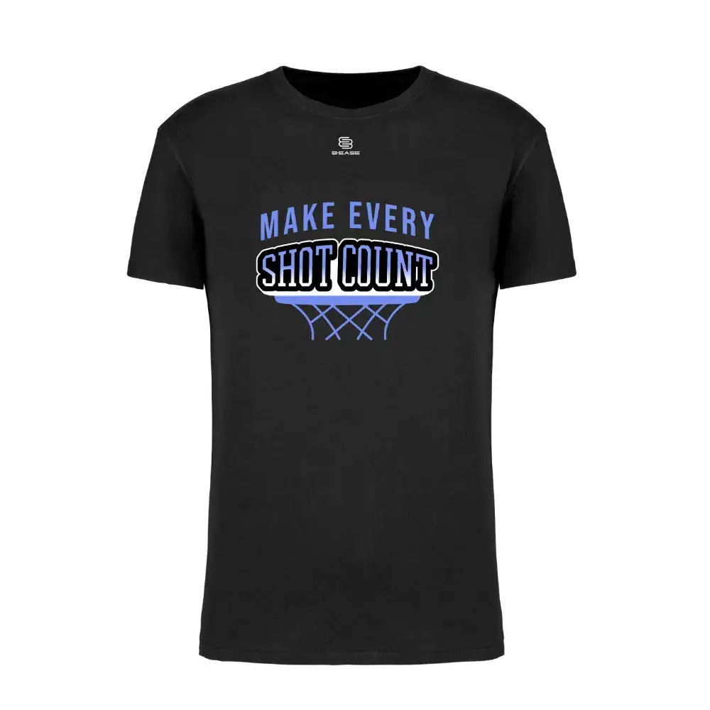 T shirt basket make every shot count standard