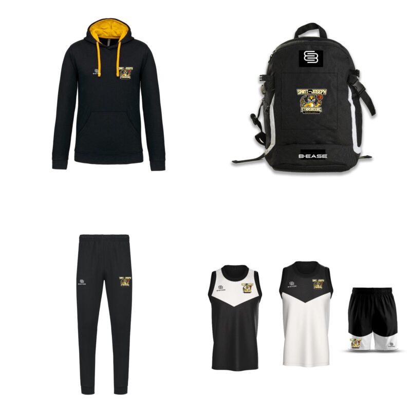 Sweat à capuche, pantalon, Kit entrainement et sac