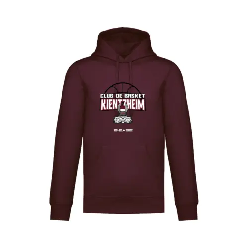Sweat à capuche Club de Basket de Kientzheim - Big - Bordeaux