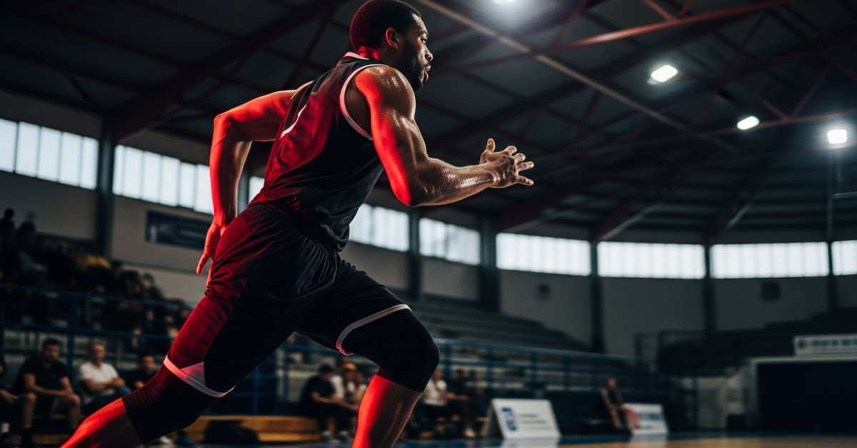 Comment Choisir son Short de Compression pour le Basketball 2 Joueur de basket amateur en pénétration latérale vers le panier, short de compression
