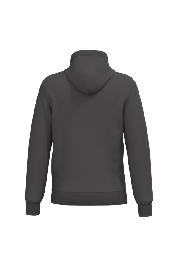 Dark Grey BACK Sweat-shirt recyclé à capuche unisexe