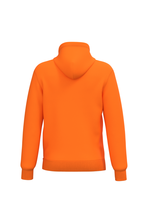 Orange BACK Sweat-shirt recyclé à capuche unisexe
