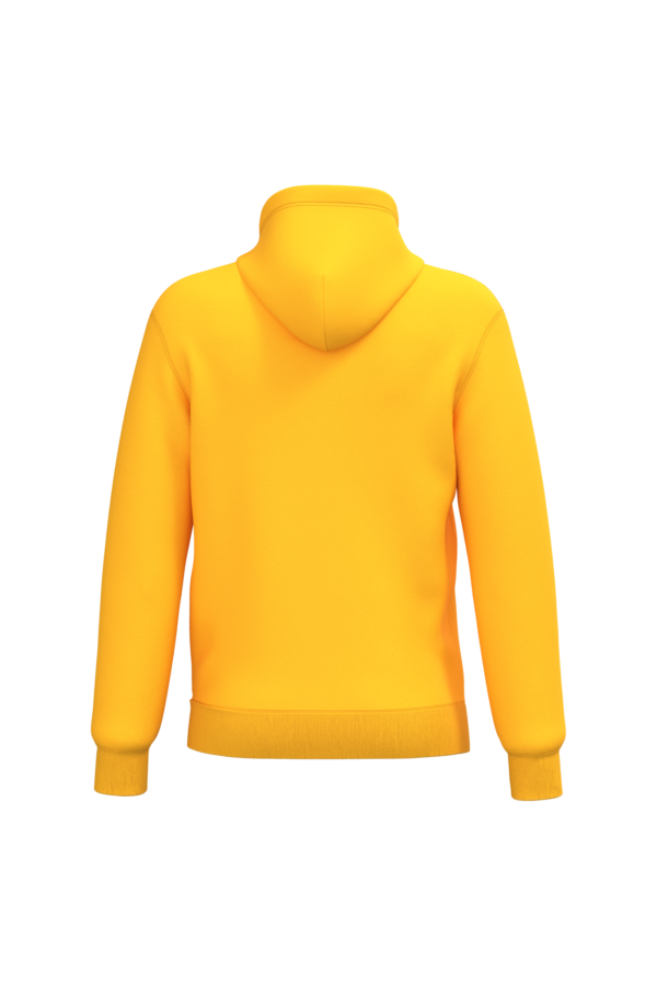 Yellow BACK Sweat-shirt recyclé à capuche unisexe
