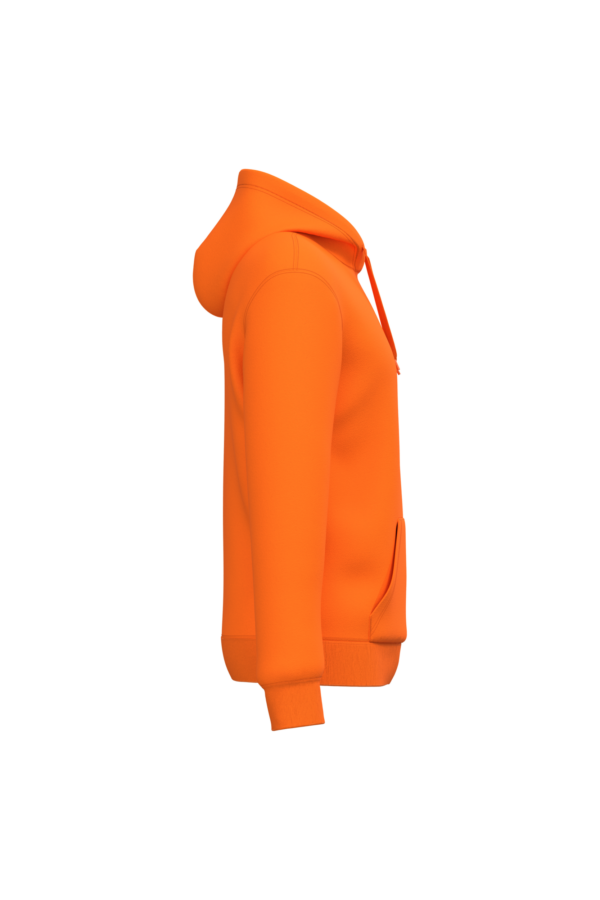 Orange SIDE Sweat-shirt recyclé à capuche unisexe