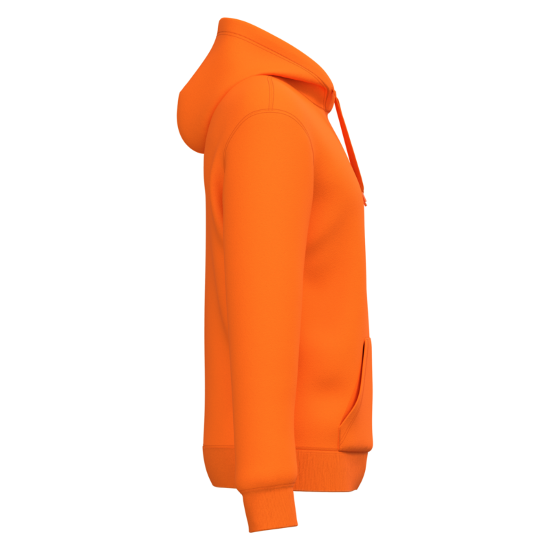 Orange SIDE Sweat-shirt recyclé à capuche unisexe