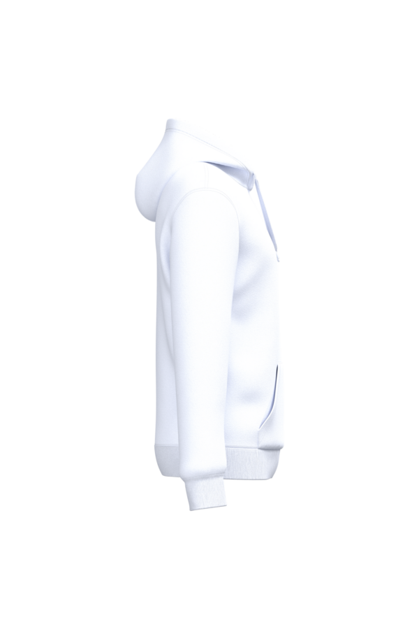 White SIDE Sweat-shirt recyclé à capuche unisexe