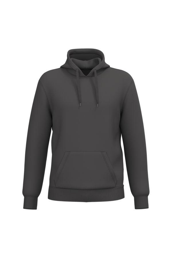Dark Grey FACE Sweat-shirt recyclé à capuche unisexe