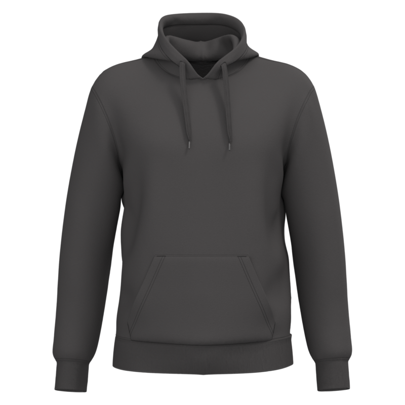 Dark Grey FACE Sweat-shirt recyclé à capuche unisexe