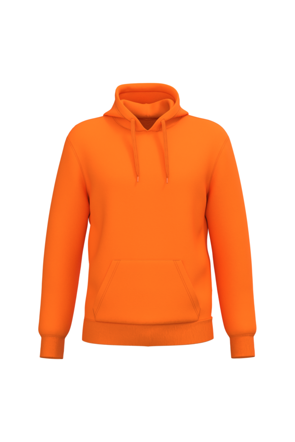 Orange FACE Sweat-shirt recyclé à capuche unisexe