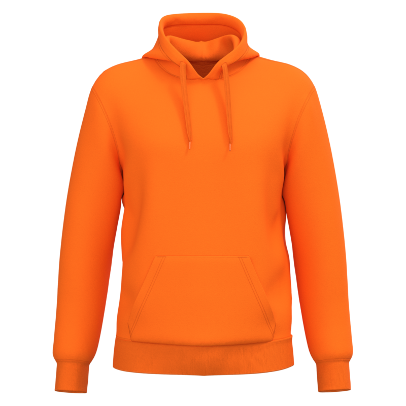 Orange FACE Sweat-shirt recyclé à capuche unisexe