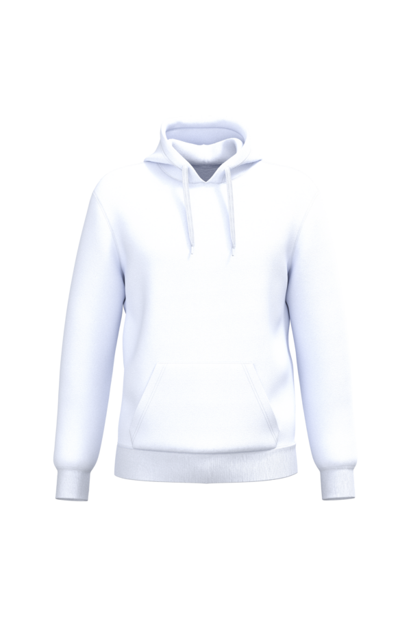 White FACE Sweat-shirt recyclé à capuche unisexe