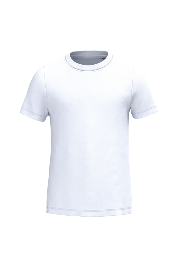 T-shirt basketball enfant coton, coloris White, vue de face