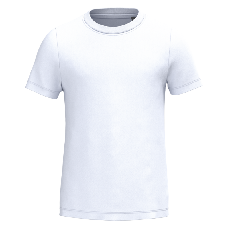 T-shirt basketball enfant coton, coloris White, vue de face