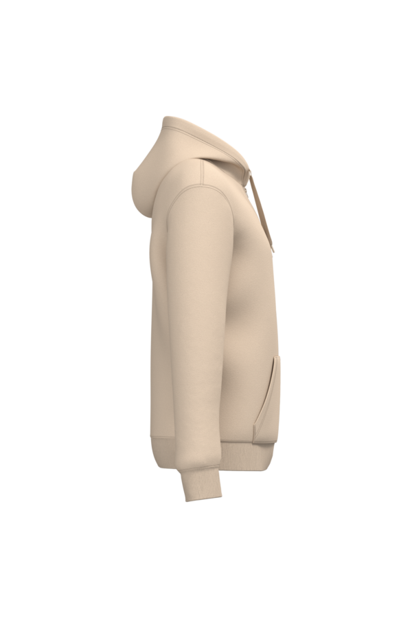 Light Sand SIDE Sweat-shirt recyclé zippé à capuche unisexe