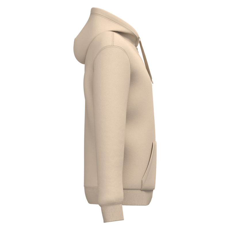 Light Sand SIDE Sweat-shirt recyclé zippé à capuche unisexe