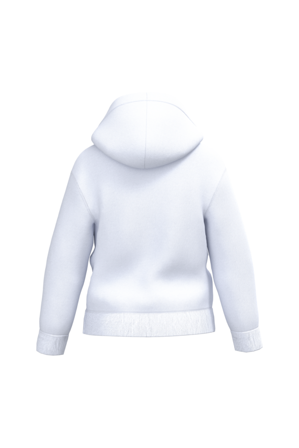 White BACK Sweat à capuche recyclé enfant personnalisé DTF – Club Basketball