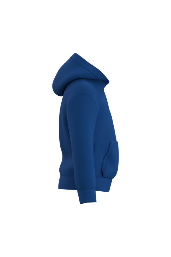 Royal Blue SIDE Sweat à capuche recyclé enfant personnalisé DTF – Club Basketball