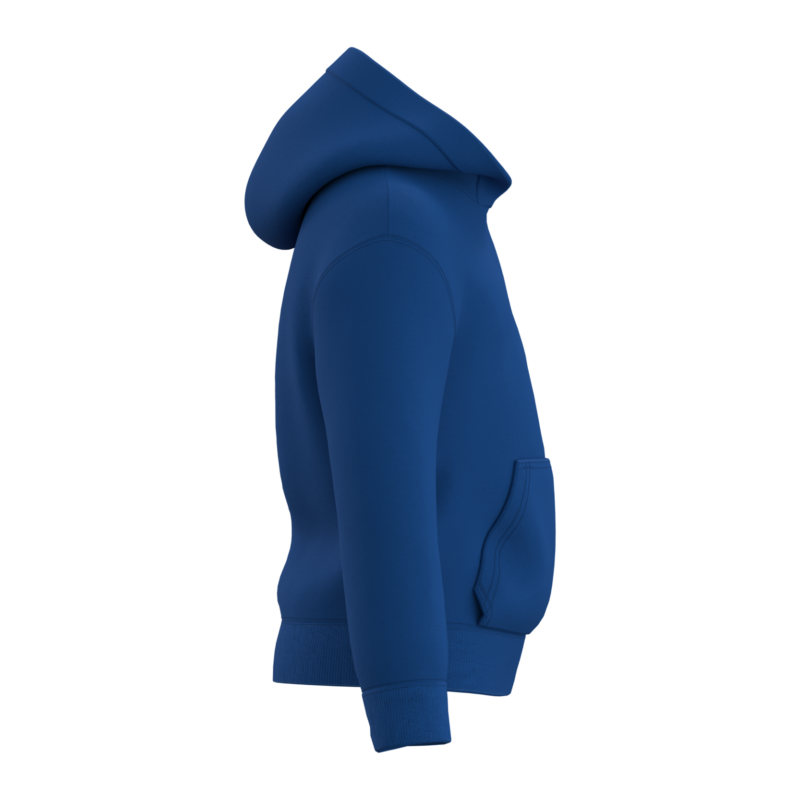 Royal Blue SIDE Sweat à capuche recyclé enfant personnalisé DTF – Club Basketball