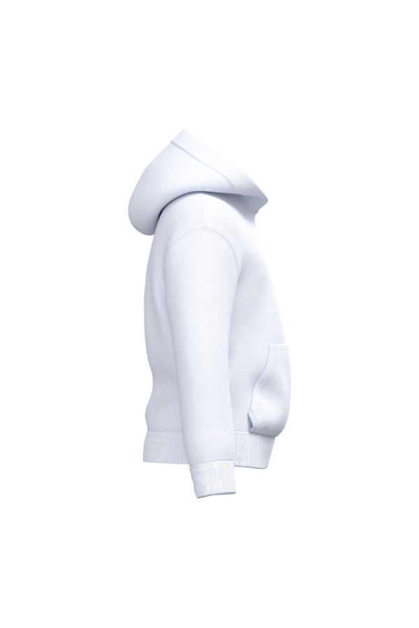 White SIDE Sweat à capuche recyclé enfant personnalisé DTF – Club Basketball