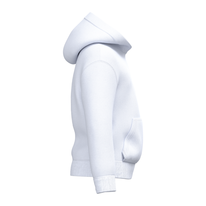 White SIDE Sweat à capuche recyclé enfant personnalisé DTF – Club Basketball