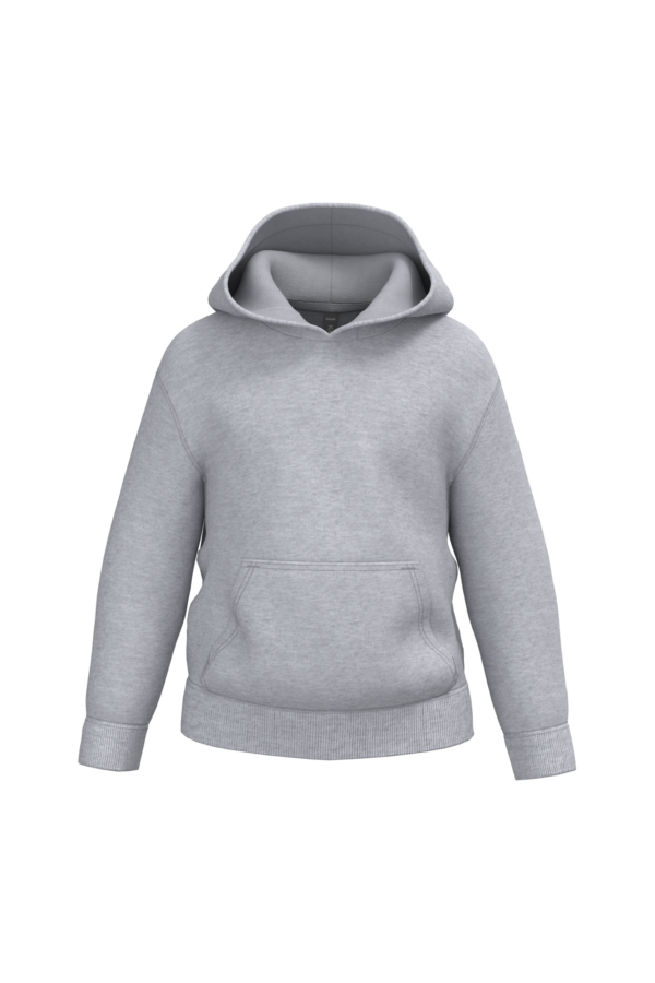 Oxford Grey FACE Sweat à capuche recyclé enfant personnalisé DTF – Club Basketball