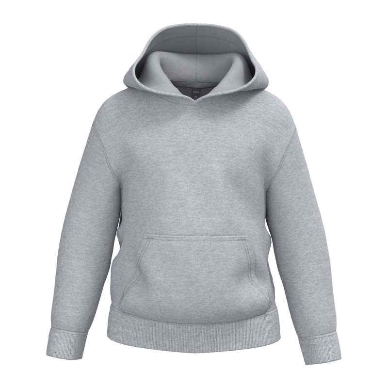 Oxford Grey FACE Sweat à capuche recyclé enfant personnalisé DTF – Club Basketball