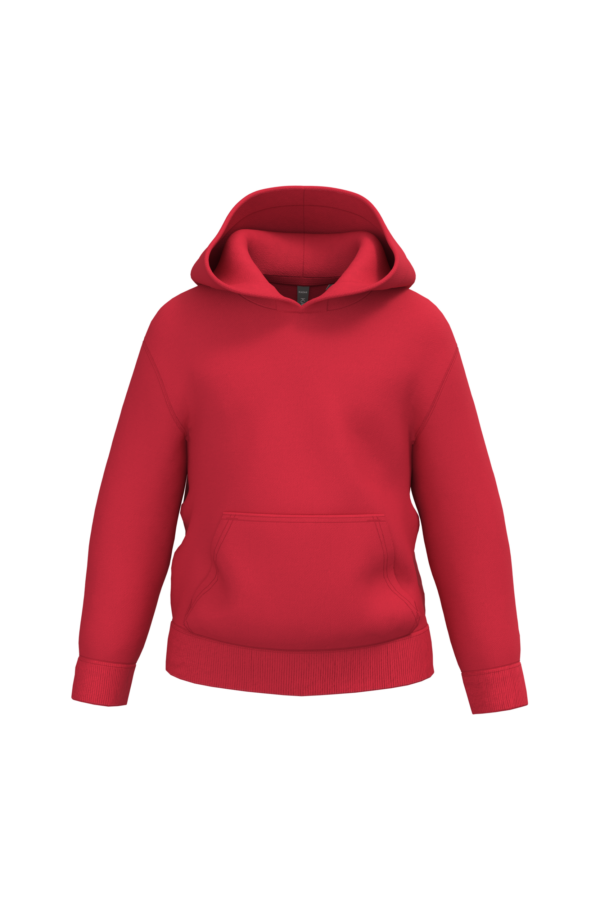 Red FACE Sweat à capuche recyclé enfant personnalisé DTF – Club Basketball