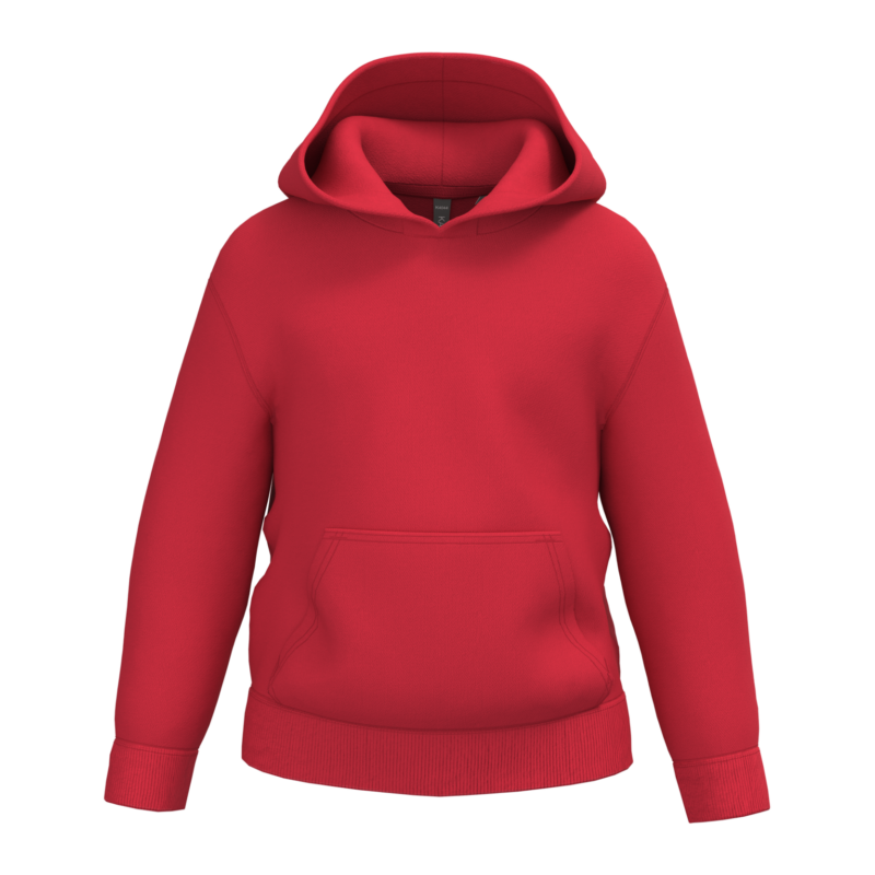 Red FACE Sweat à capuche recyclé enfant personnalisé DTF – Club Basketball