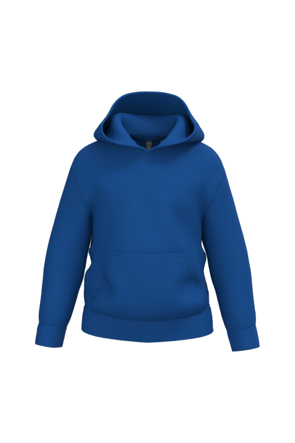 Royal Blue FACE Sweat à capuche recyclé enfant personnalisé DTF – Club Basketball