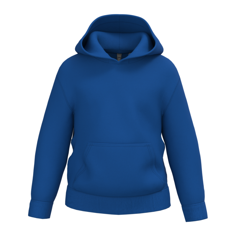 Royal Blue FACE Sweat à capuche recyclé enfant personnalisé DTF – Club Basketball